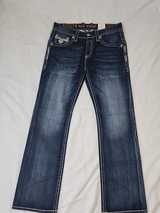 Rock Revival Other - Rock Revival Earlin Bootcut Jeans Buckle Exclusive 36x38 XX-Long Heavy Stitch